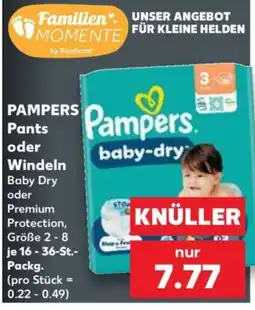 Kaufland Pampers Pants oder Windeln Baby Dry oder Premium Protection Angebot