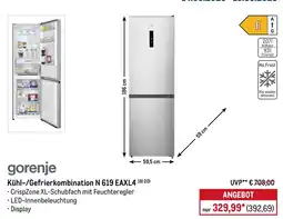METRO gorenje Kühl-/Gefrierkombination N 619 EAXL4 Angebot