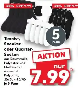 Kaufland Tennis-, Sneaker- oder Quarter-Socken Angebot