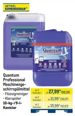 METRO Quantum Professional Maschinenge-schirrspülmittel Angebot