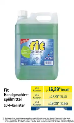 METRO Fit Handgeschirrspülmittel Angebot