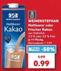 Kaufland WEIHENSTEPHAN Haltbarer Kakao Angebot
