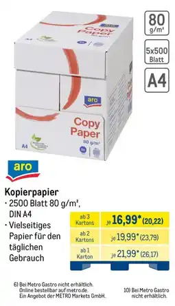 METRO aro Kopierpapier Angebot