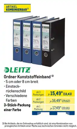 METRO LEITZ Ordner Kunststoffeinband Angebot