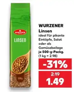 Kaufland WURZENER Linsen Angebot