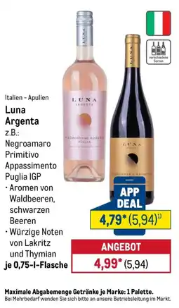 METRO Luna Argenta Angebot