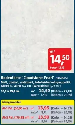 Bauhaus Bodenfliese 'Cloudstone Pearl' Angebot