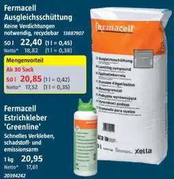 Bauhaus Fermacell Ausgleichsschüttung Angebot