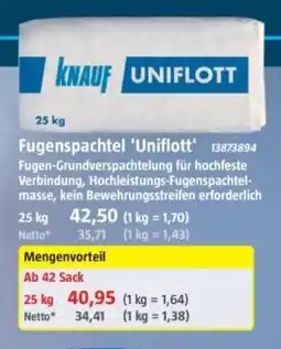 Bauhaus KNAUF Fugenspachtel 'Uniflott' Angebot