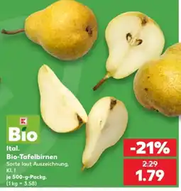 Kaufland Ital. Bio-Tafelbirnen Angebot