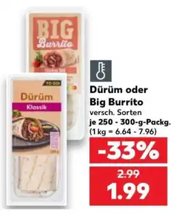 Kaufland Dürüm oder Big Burrito Angebot