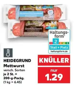 Kaufland HEIDEGRUND Mettwurst Angebot