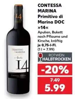 Kaufland CONTESSA MARINA Primitivo di Marina DOC Angebot