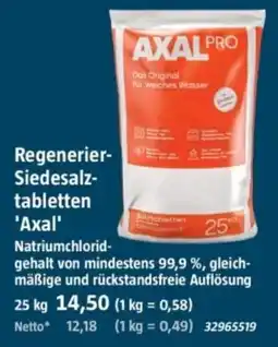 Bauhaus Regenerier-Siedesalztabletten 'Axal' Angebot