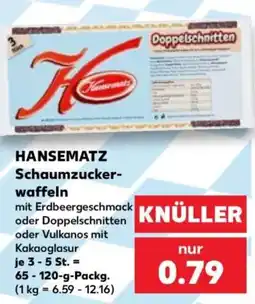 Kaufland HANSEMATZ Schaumzucker-waffeln Angebot
