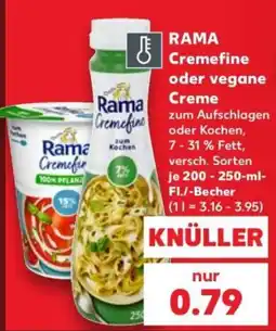 Kaufland Rama Cremefine oder vegane Creme Angebot