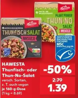 Kaufland HAWESTA Thunfisch- oder Thun-No-Salat Angebot