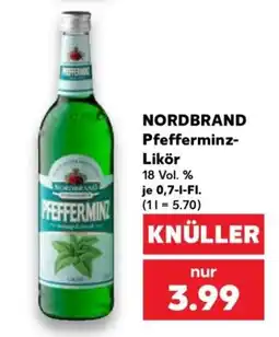 Kaufland NORDBRAND Pfefferminz-Likör Angebot