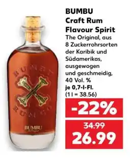 Kaufland BUMBU Craft Rum Flavour Spirit Angebot