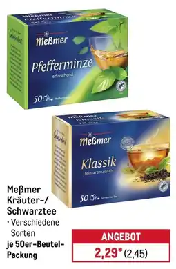 METRO Meßmer Kräuter-/Schwarzttee Angebot