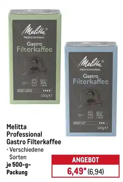 METRO Melitta Professional Gastro Filterkaffee Angebot