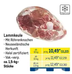 METRO Lammkeule Angebot