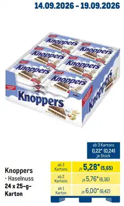 METRO Knoppers · Haselnuss Angebot