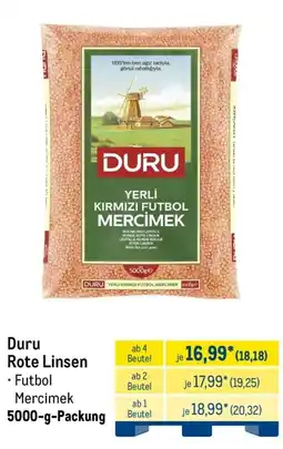 METRO Duru Rote Linsen · Futbol Mercimek Angebot