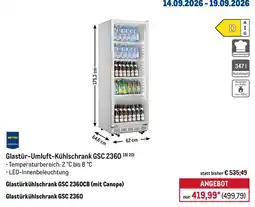 METRO Glastür-Umluft-Kühlschrank GSC 2360 Angebot