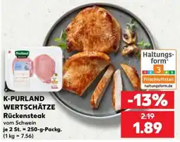 Kaufland K-PURLAND WERTSCHÄTZE Rückensteak Angebot