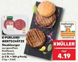 Kaufland K-PURLAND WERTSCHÄTZE Steakburger Angebot