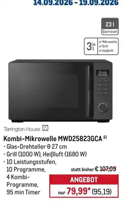 METRO Tarrington House Kombi-Mikrowelle MWD25823GCA Angebot
