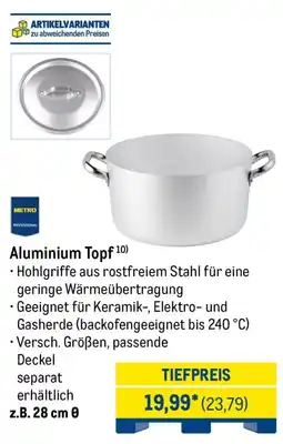 METRO Aluminium Topf Angebot