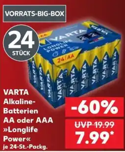 Kaufland VARTA Alkaline-Batterien »Longlife Power« Angebot