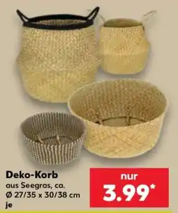 Kaufland Deko-Korb aus Seegras Angebot