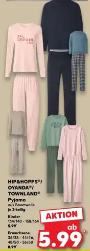 Kaufland HIP&HOPPS/ OYANDA/ TOWNLAND Pyjama Angebot