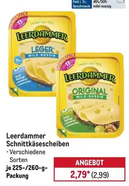 METRO Leerdammer Schnittkäsescheiben Angebot