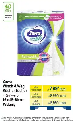 METRO Zewa Wisch & Weg Küchentücher Reinweiß Angebot