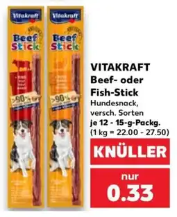 Kaufland Vitakraft Beef- oder Fish-Stick Angebot