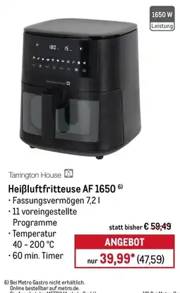 METRO Tarrington House Heißluftfritteuse AF 1650 Angebot