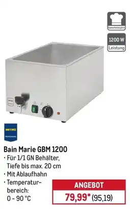 METRO Bain Marie GBM 1200 Angebot