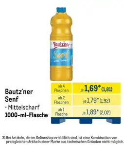 METRO Bautz'ner Senf Mittelscharf Angebot