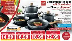 Norma CASA ROYALE Geschmiedeter Topf mit Glasdeckel oder Pfanne ,,Burano" Angebot