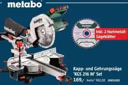 Bauhaus Metabo Kapp- und Gehrungssäge 'KGS 216 M' Set Angebot