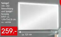 Zurbrüggen Spiegel inkl. LED-Beleuchtung und Spiegelheizung Angebot