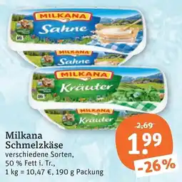 tegut Milkana Schmelzkäse Angebot