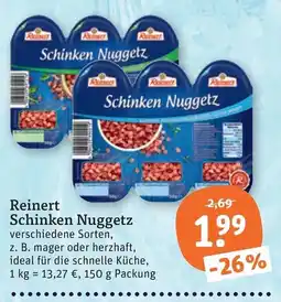 tegut Reinert Schinken Nuggetz Angebot