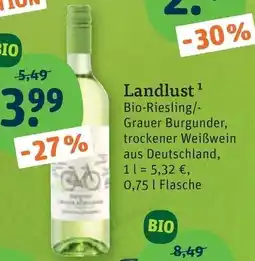 tegut Landlust Bio-Riesling-/Grauer Burgunder Angebot