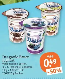 tegut Der große Bauer Joghurt Angebot