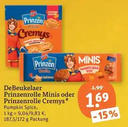 tegut DeBeukelaer Prinzenrolle Minis oder Prinzenrolle Cremys Angebot